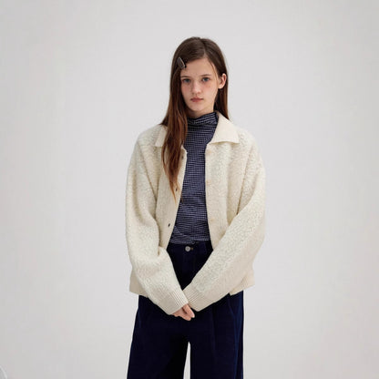 Women's Elegant  Warm Thick Lamb Fur Coat