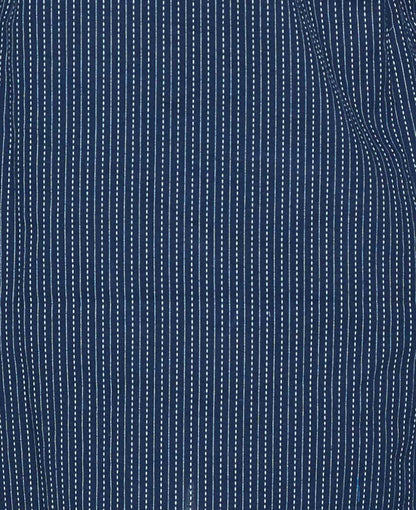 Kantha Stitch Blue Cotton Tunic Top