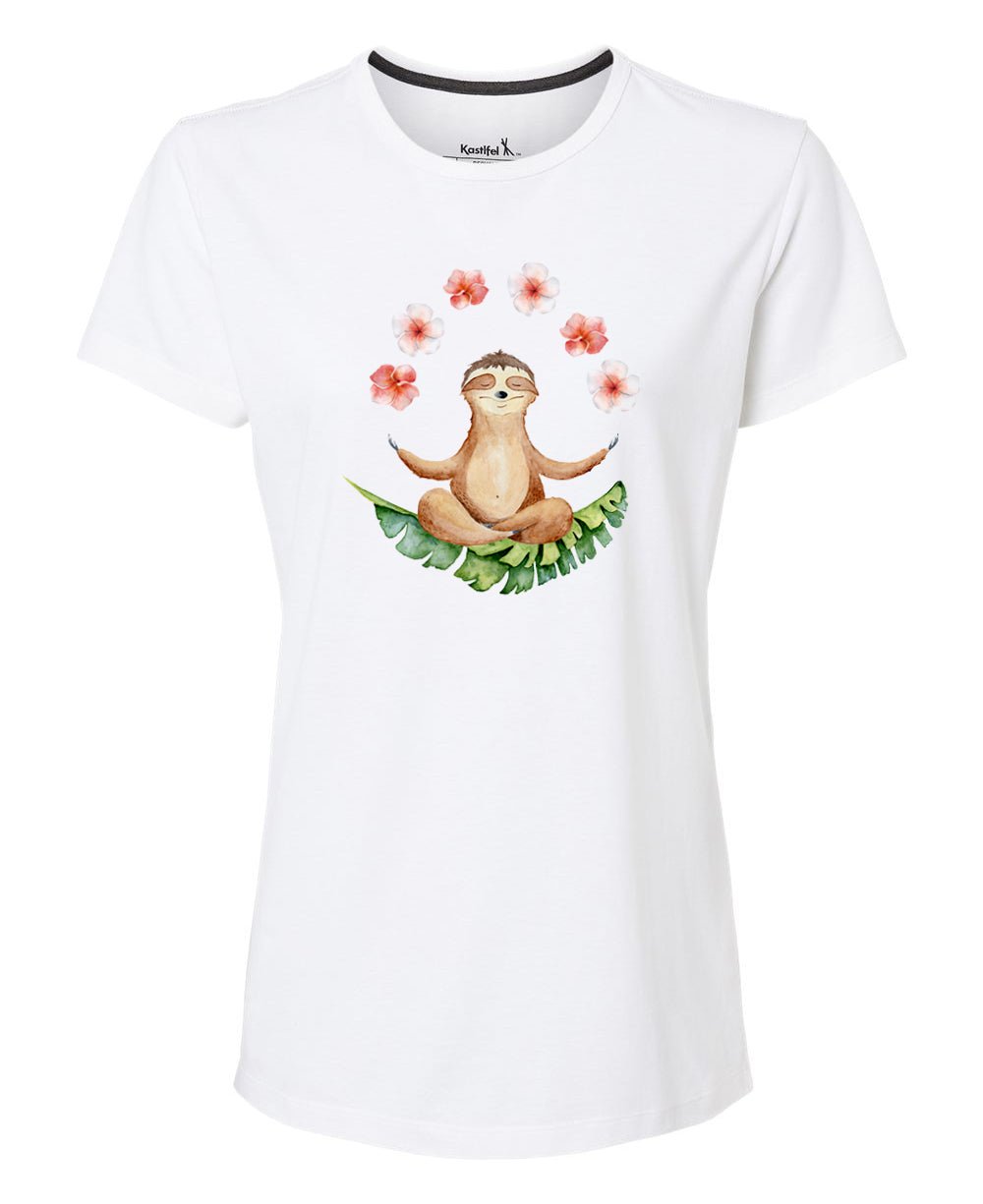 Slothful Serenity Tee: The Mindfully Chill Women's Recycled T-Shirt