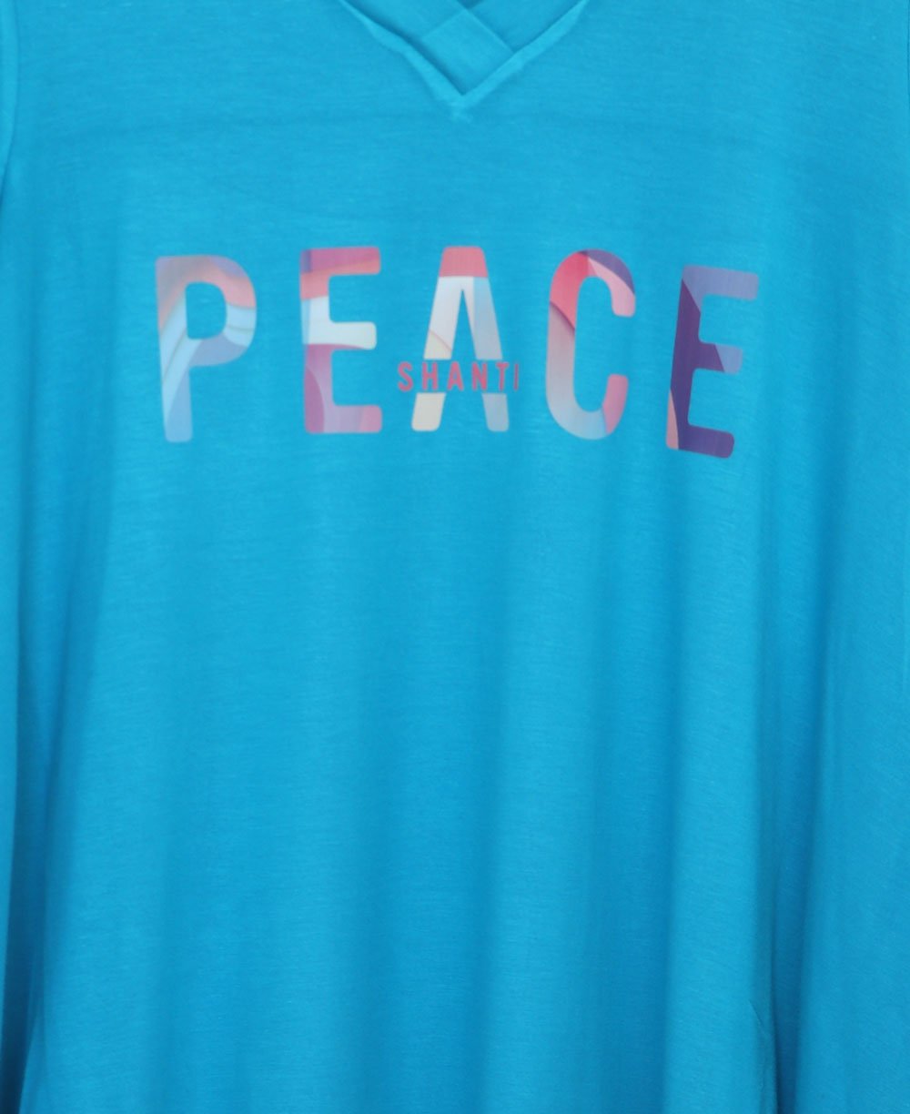 Tranquility Tunic Top with Peace, Shanti Inspirational Design